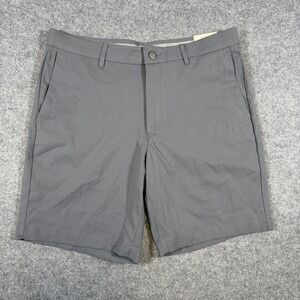 Original Penguin Golf Shorts Mens 34 Gray Stretch Silicone Gripper Waistband